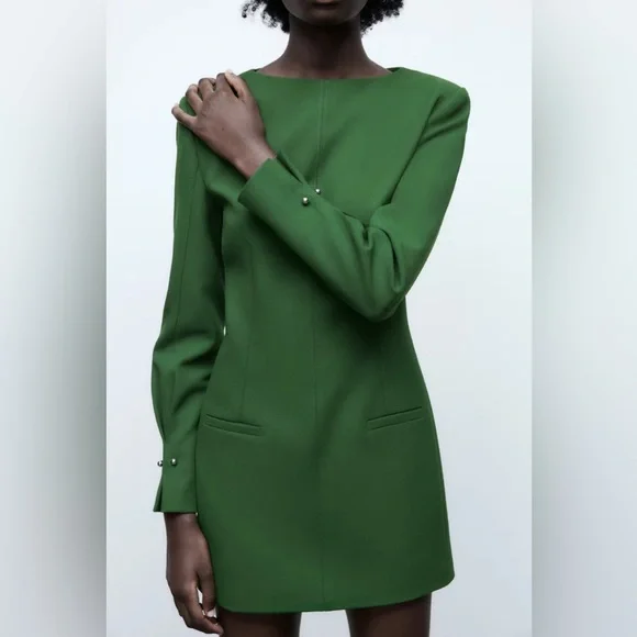 Zara | Dresses | Zara Green Dress | Poshmark
